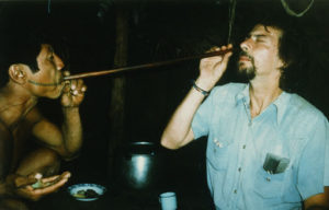 Peter Gorman taking a hit of Nunu in the 80s