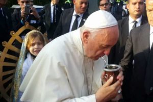 Pope Francis drinking Yerba Mate